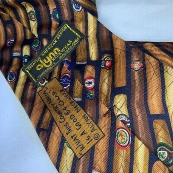 Cigar Print Necktie - Picture 4 of 4